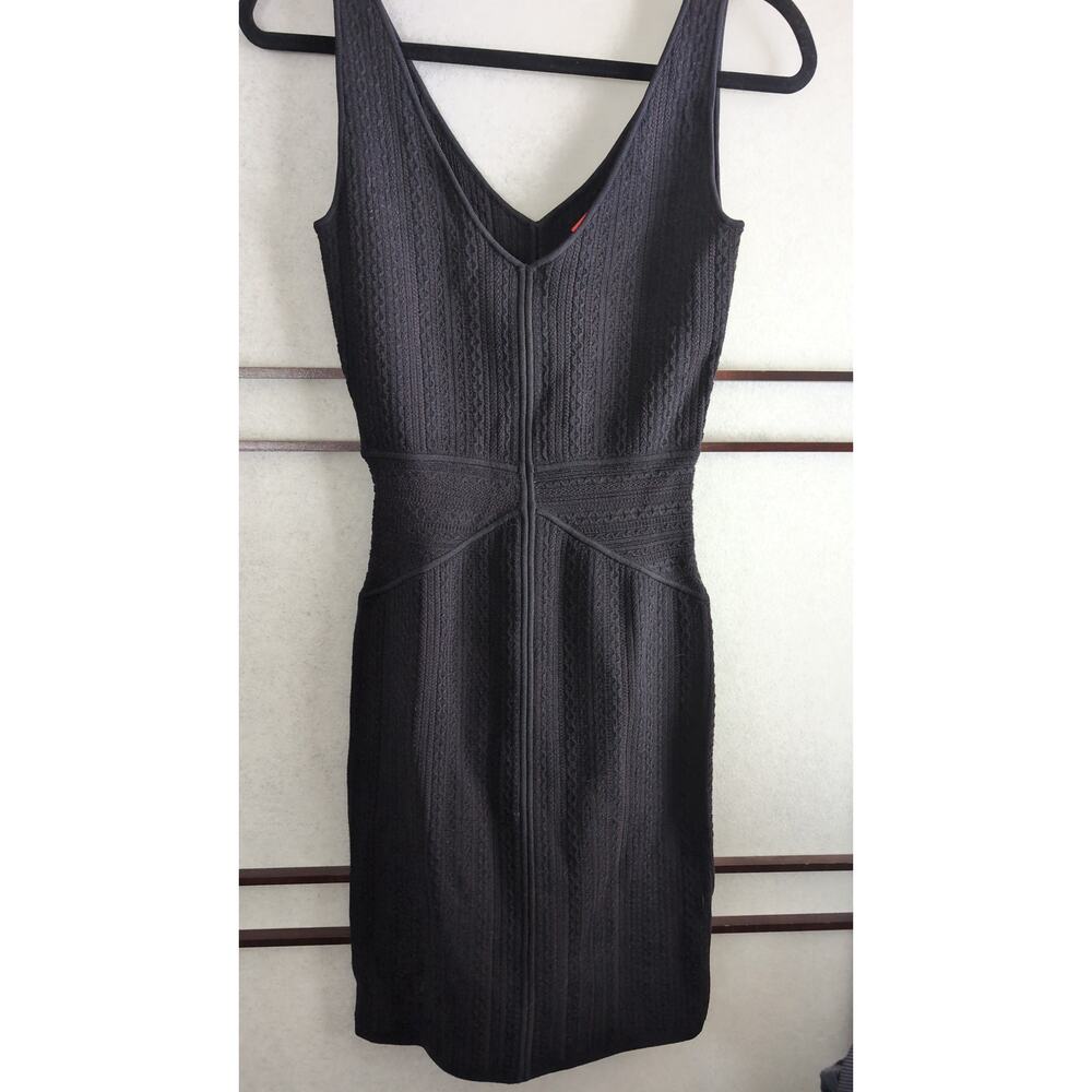 Le Spoke black cable knit Bodycon sleeveless dress SMALL